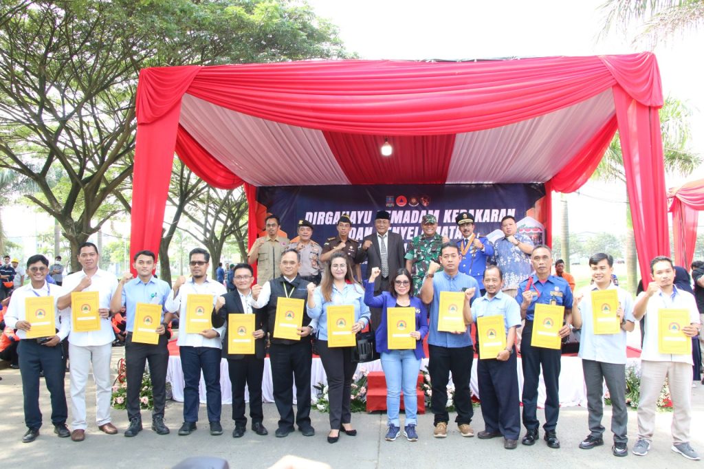 HUT Damkar ke-104 tingkat Kabupaten Serang, Wakil Bupati Dorong Perusahaan Miliki Mobil Damkar